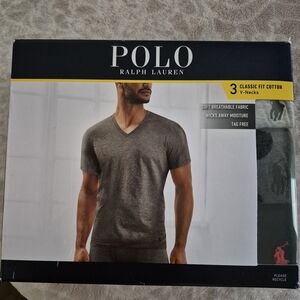 Polo Ralph Lauren Gray V-Neck T-Shirt